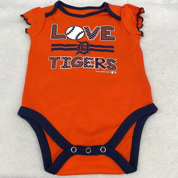 Detroit tigers baseball new onesie baby girl sz 6/9mos - Picture 2 of 6